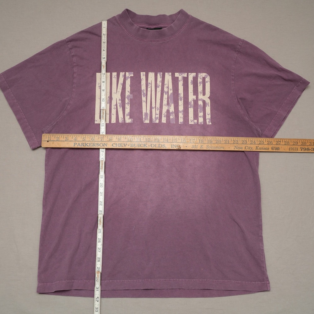 Silent Vortex Faded Purple Like Water Oversized Heavyweight T Shirt XL - Picture 2 of 7